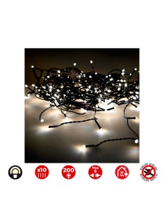 Cortina led easy-connect, blanco cálido, interior-exterior 2m