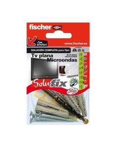 Kit fijación tv plana/microondas 502690 solufix fischer
