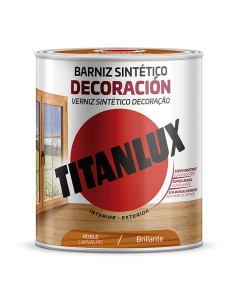 Barniz sintético decoración roble brillante 750ml titanlux m10100234