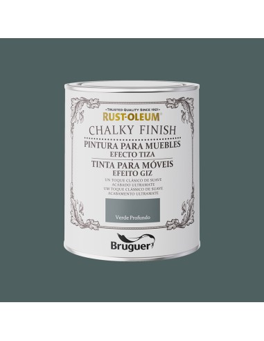 Rust-oleum chalky finish muebles verde profundo0,750l 5733890 bruguer