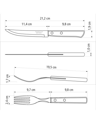 Juego para asado 12 piezas fsc polywood castaño...