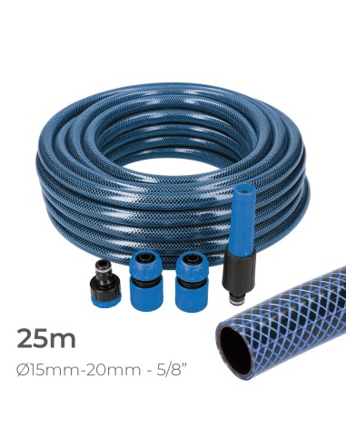 Kit manguera de jardin interior 25 m (5/8" 15 mm)