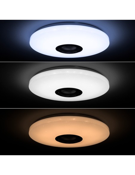 Plafón led circular con altavoz lumavox ø 29 x 7 cm