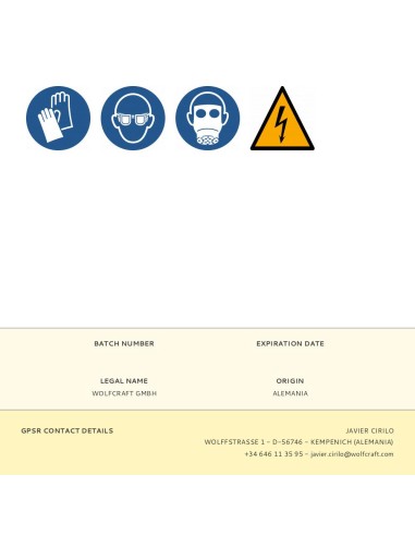 Plantilla de perforación "electricidad", para...