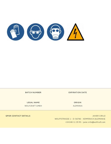 Plantilla de perforación "electricidad", para medidas de 71 y 91 mm 5976000 wolfcraft