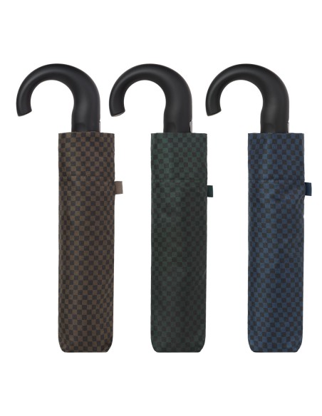 Paraguas mini automatico 8 varillas ø101cm pongee puño curvo clima colores / modelos surtidos