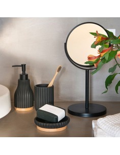 Espejo pie negro mate x5au 2