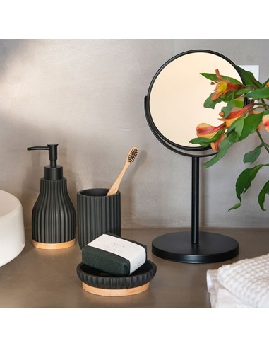 Espejo pie negro mate x5au