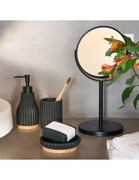 Espejo pie negro mate x5au