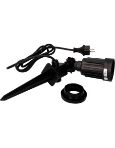 Estaca de jardin estanca color negro 1 foco e27 edm