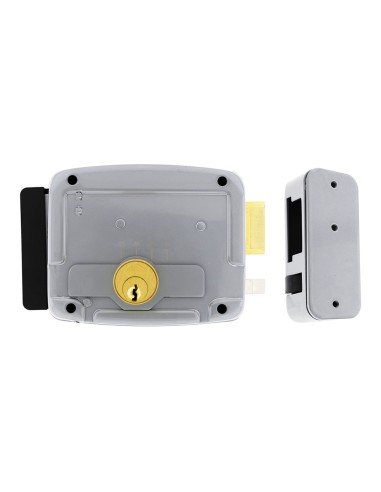 Electro cerradura de sobreponer con pulsador de...