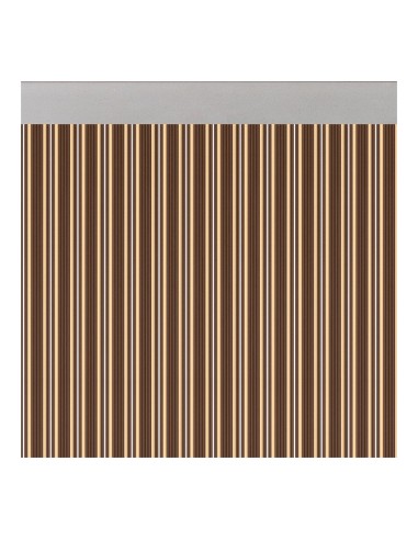 Cortina para puerta modelo "ferrara" opaco color marrón-marfil 90x210cm m63122 acudam
