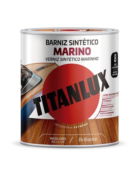 Barniz sintético marino incoloro brillante0,750l titanlux m13100034