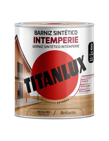Barniz sintético intemperie incoloro brillante 0,750l titanlux m14100034