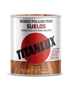 Barniz poliuretano suelos incoloro satinado 0,750l titanlux m17100034