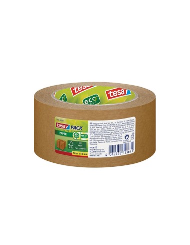 Cinta de embalar de papel ecológica extrafuerte 50m x 50mm tesa