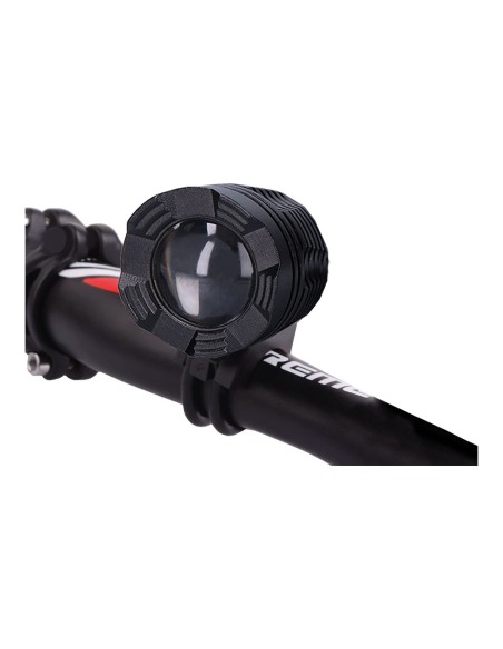 Foco led de aluminio recargable 180lm, 50lm, flash. función frontal / bicicleta