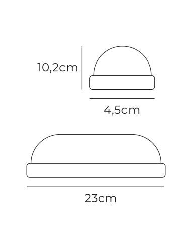 Aplique led oval 18 w 1820 lm 6400 k 10,2 x 4,5...