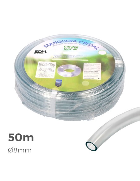 Manguera de cristal transparente 50 m (8 mm)