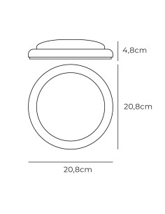 Aplique led redondo 18 w 1820 lm 6400 k luz fría ø20,8 x 4,8 cm 2