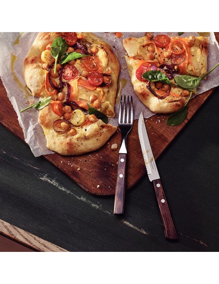 Caja expositora 60 cuchillos de asado polywood castaño tramontina