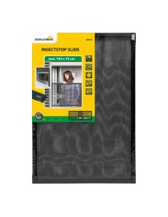 Mosquitera con marco fijo extensible aluminio antracita 75x100-193cm shellenberg
