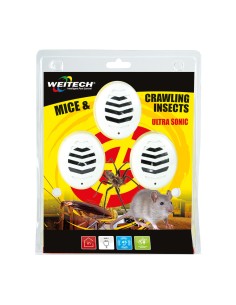 Pack 3 unid.. repelente de plagas ultrasónico weitech 2