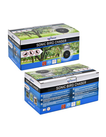 Ahuyentador sonoro de pájaros con flash weitech