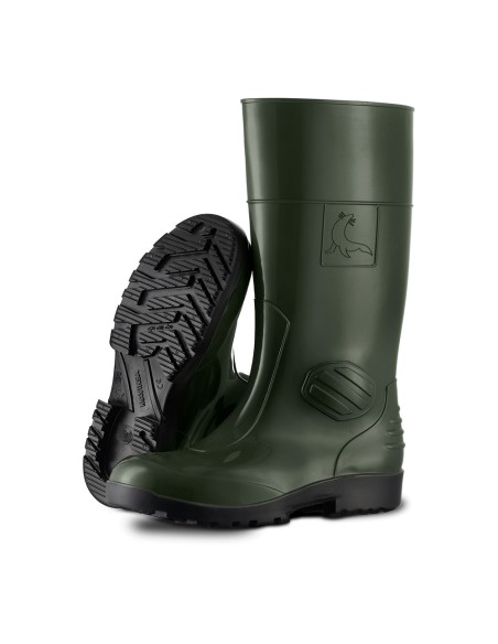 Bota de agua con seguridad s5 src color verde y negro talla 40