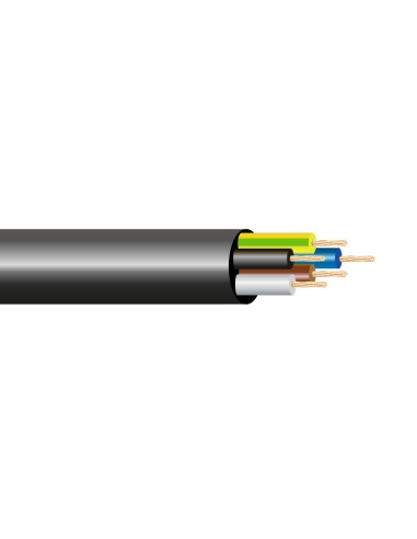 Manguera 5x0,75mm 50v negra 100m