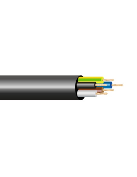 Manguera 7x0,75mm 50v negra 100m