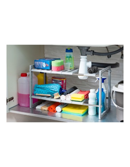 Estantería extensible 37,5-66,5cm para fregadero shibblek 2 estantes v0103677 innovagoods