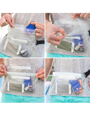 Set de 2 riñoneras impermeables con correa...