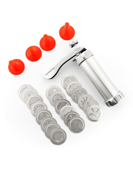 Máquina para hacer galletas y manga pastelera 2 en 1 prekies v0103383 innovagoods