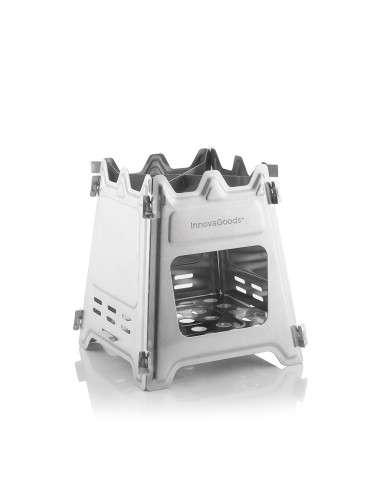 Hornillo de acero desmontable para acampada flamet v0103482 innovagoods