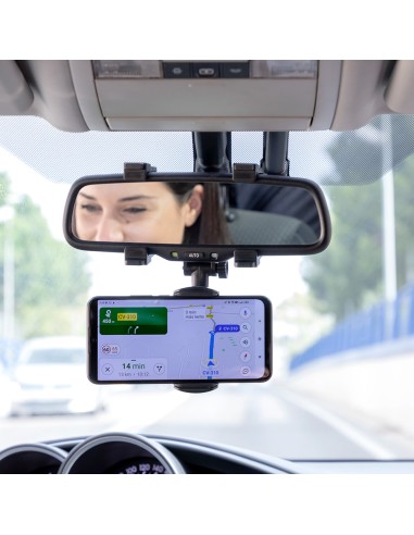 Soporte de smartphone para espejo retrovisor...
