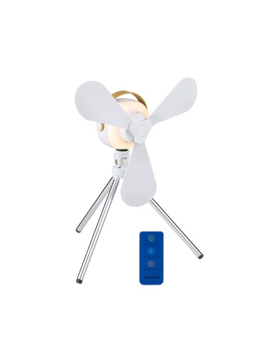 Ventilador portátil, recargable con usb, 3 aspas, 4 velocidades, con mando