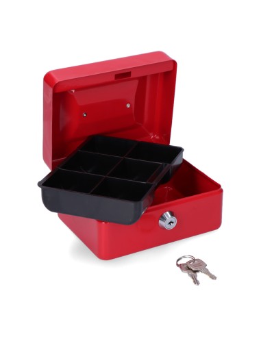 Caja de caudales cfc09 152x118x80mm rojo m13392...