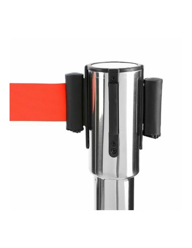 Poste separador inox con cinta roja extensible...