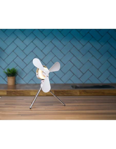 Ventilador portátil, recargable con usb, 3 aspas, 4 velocidades, con mando