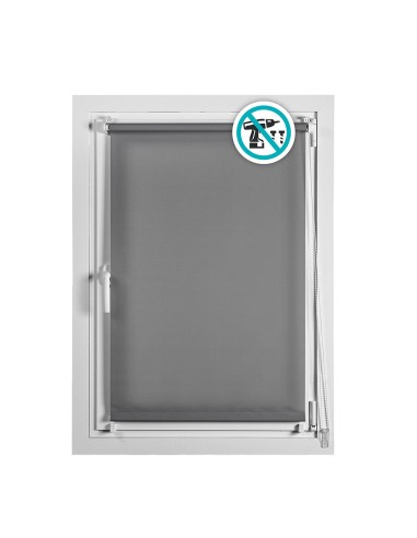 Estor enrollable clip & fix 75x180cm gris asfalto cintacor - storplanet