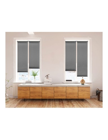 Estor enrollable clip & fix 90x180cm gris...