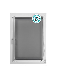 Estor enrollable clip & fix 120x180cm gris asfalto cintacor - storplanet