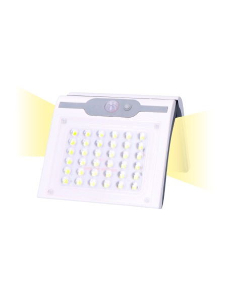 Aplique solar 2w 220lm 6.500k con sensor color blanco edm