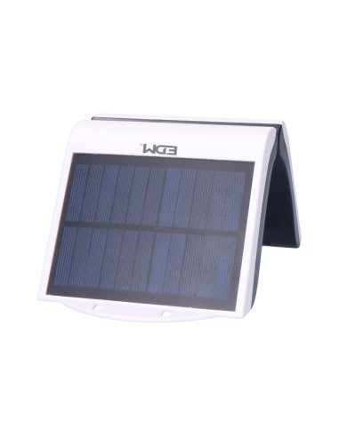 Aplique solar 2w 220lm 6.500k con sensor color...