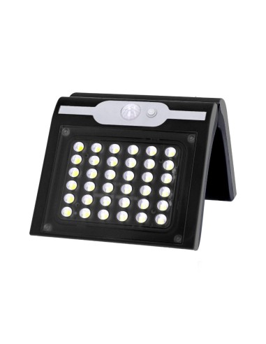 Aplique solar 2w 220lm 6.500k con sensor color...