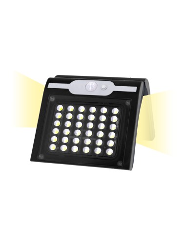 Aplique solar 2w 220lm 6.500k con sensor color...