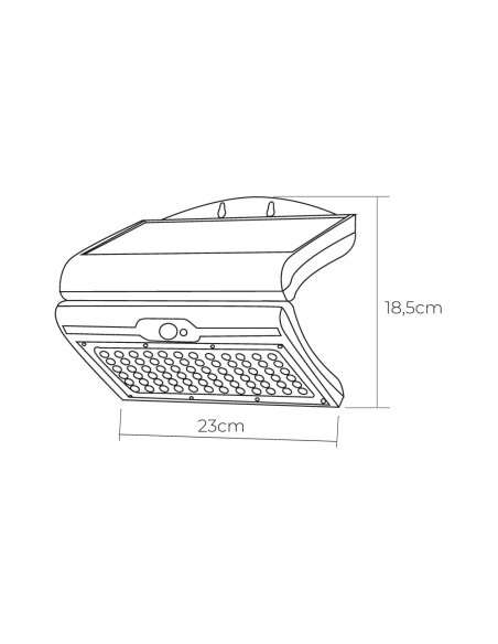 Aplique solar 6w 430lm 6.500k con sensor, color blanco