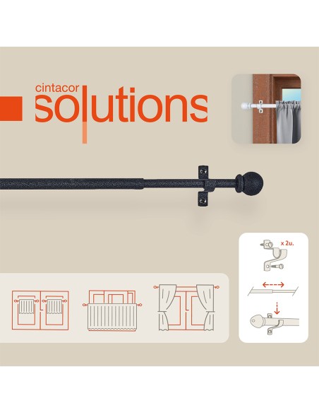 Portavisillo deco esfera negro 50-75cm cintacor - storplanet