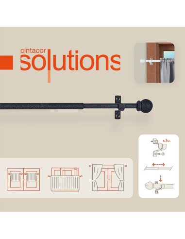 Portavisillo deco esfera negro 70-120cm...